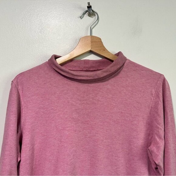 L.L. Bean Women’s Pink Mock Neck Long Sleeve Shirt - Size M - Picture 2 of 8